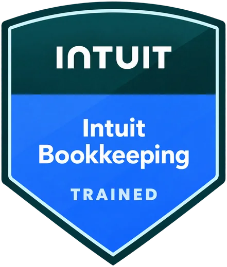 Intuit badge reading Intuit Bookkeeping Trained, earned by Alyson Schell